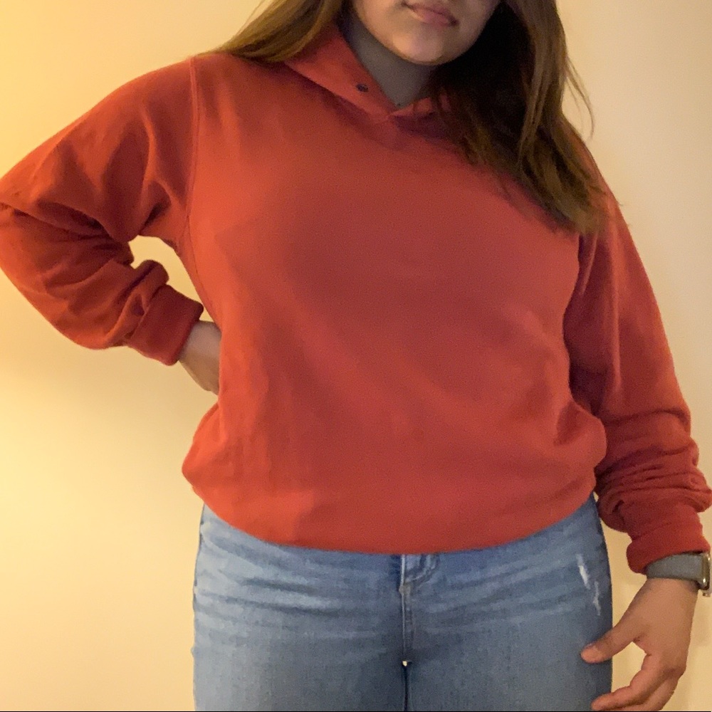 Dark orange hoodie